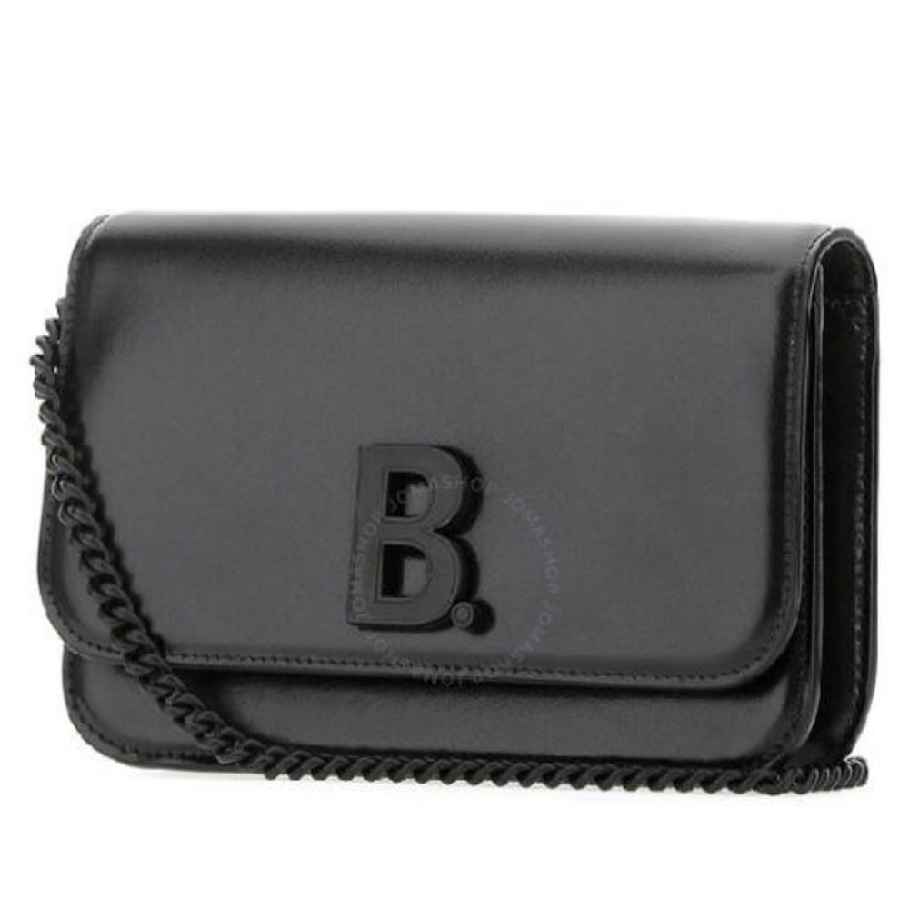 Balenciaga black chain strap crossbody purse